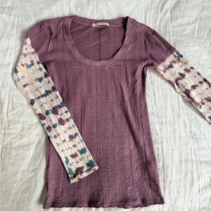 Free People (We The Free) Big Sur Tie Dye long sleeve in Misty Mountain